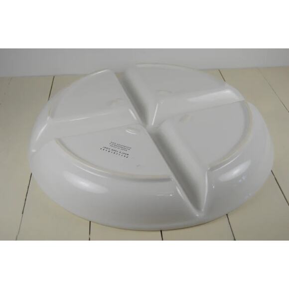 Pottery Barn White Whats Your Sign Horoscope Party Divided Server Dish 15” - Picture 6 of 6